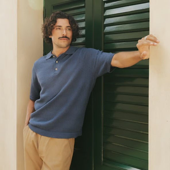 Polo's korte mouw blauw Dedicated