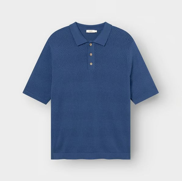 Polo's korte mouw blauw Dedicated