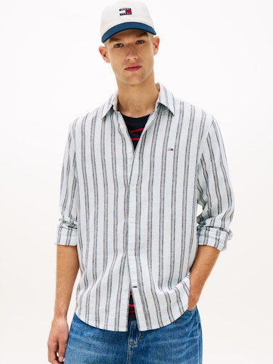 Hemden lange mouw blauw Tommy Jeans