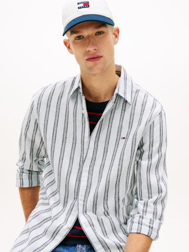 Hemden lange mouw blauw Tommy Jeans