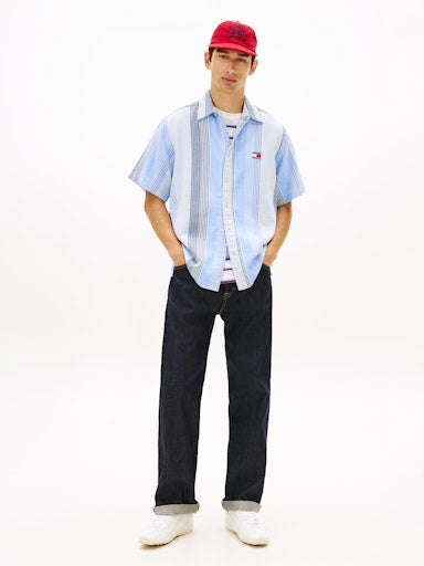 Hemden lange mouw blauw Tommy Jeans