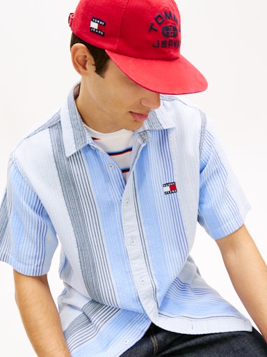 Hemden lange mouw blauw Tommy Jeans