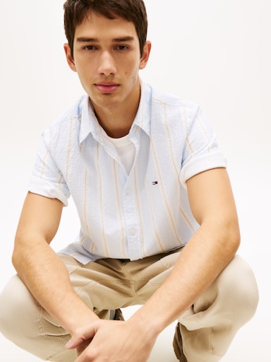 Hemden lange mouw blauw Tommy Jeans
