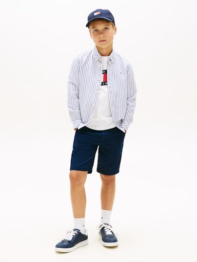 Hemden lange mouw blauw Tommy Hilfiger