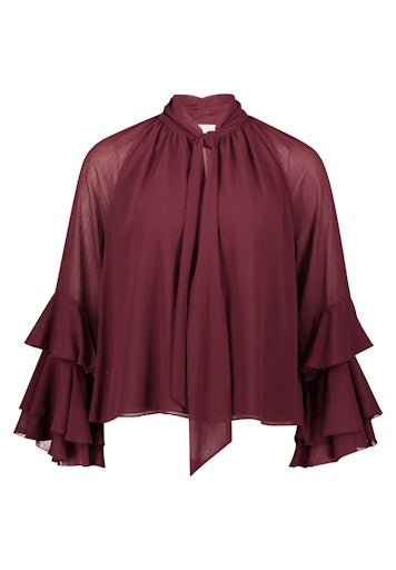 Blouses lange mouw rood Vera Mont