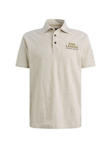 Polo's korte mouw beige PME