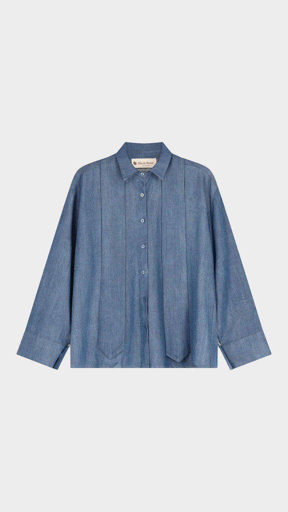 Blouses lange mouw blauw BLACK ROSE