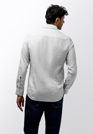 Hemden lange mouw blauw State of Art