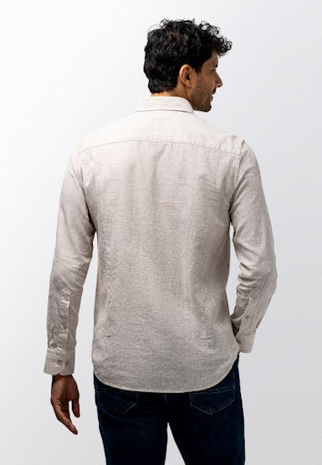 Hemden lange mouw beige State of Art