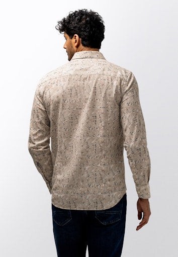 Hemden lange mouw beige State of Art