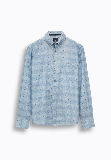 Hemden lange mouw blauw State of Art