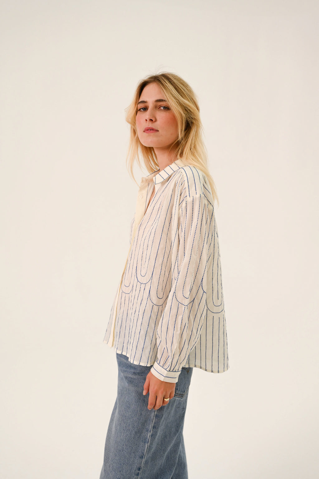 Blouses lange mouw wit Sacrécoeur
