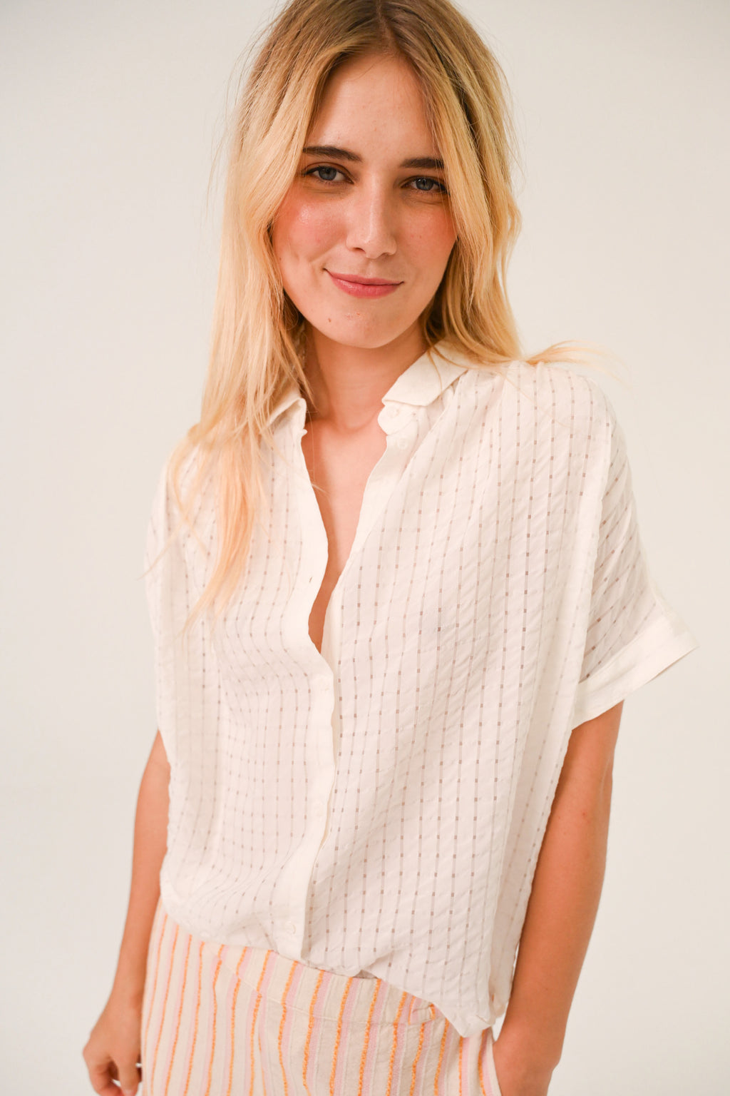 Blouses korte mouw wit Sacrécoeur