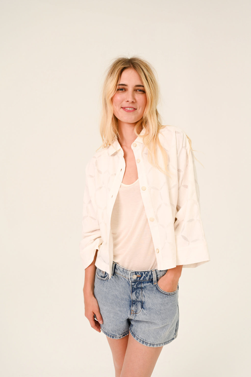 Blouses lange mouw wit Sacrécoeur