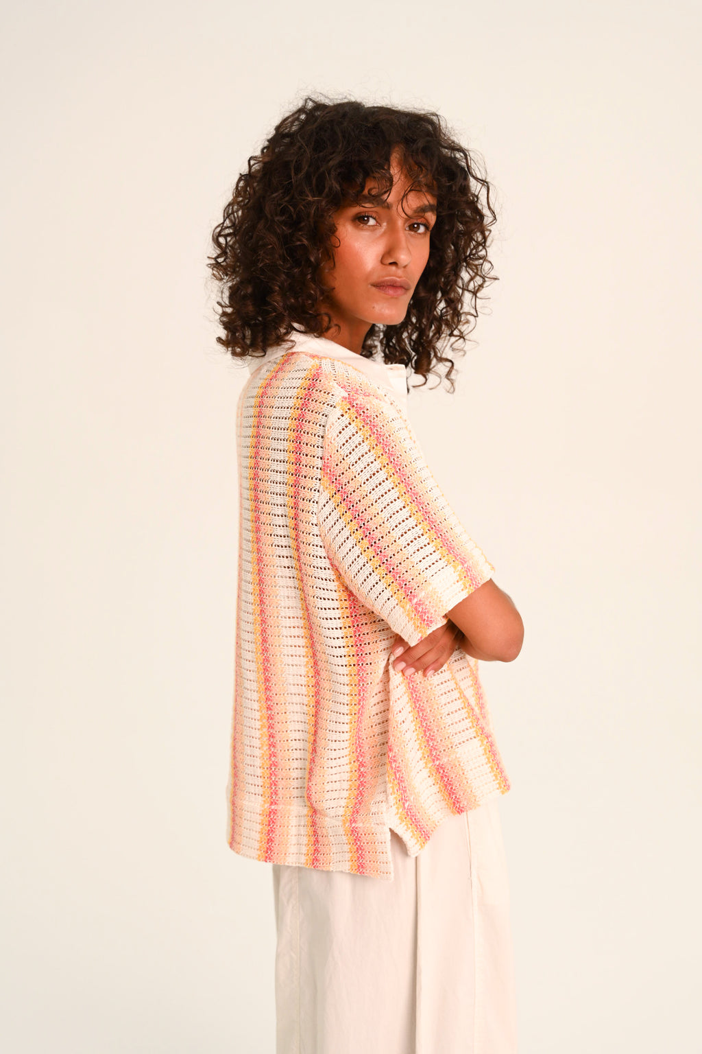 Blouses korte mouw roze Sacrécoeur