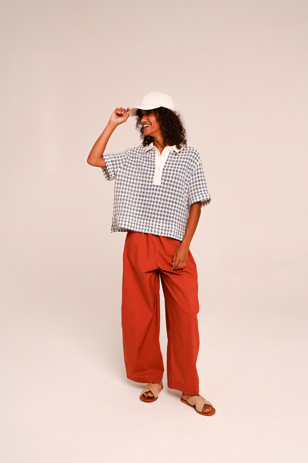 Blouses korte mouw blauw Sacrécoeur