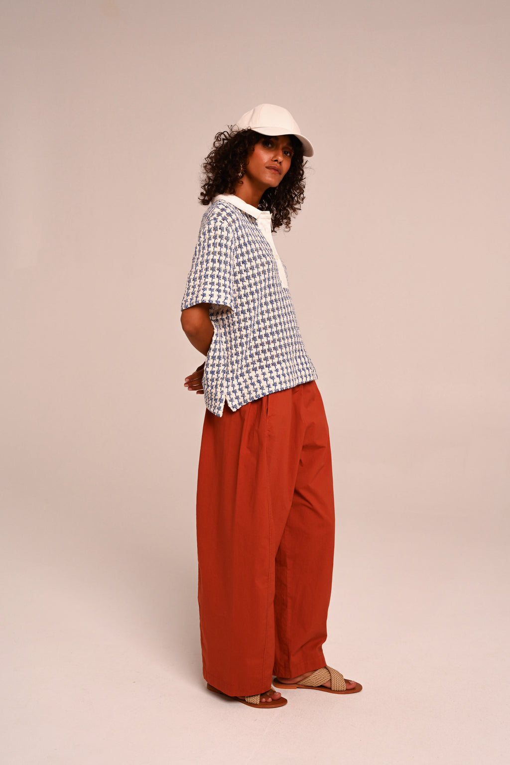 Blouses korte mouw blauw Sacrécoeur