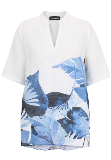 Blouses korte mouw blauw Doris Streich