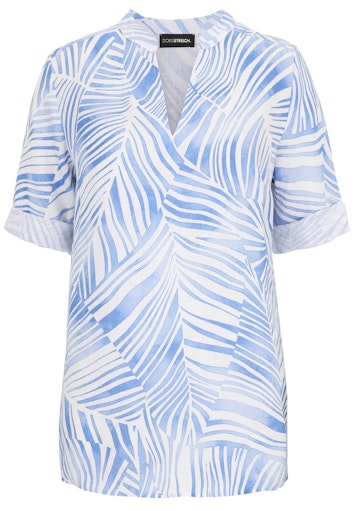 Blouses korte mouw blauw Doris Streich