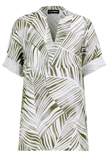 Blouses korte mouw groen Doris Streich