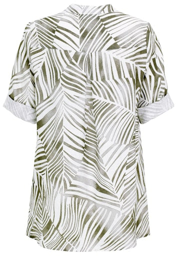 Blouses korte mouw groen Doris Streich