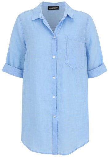 Blouses korte mouw blauw Doris Streich