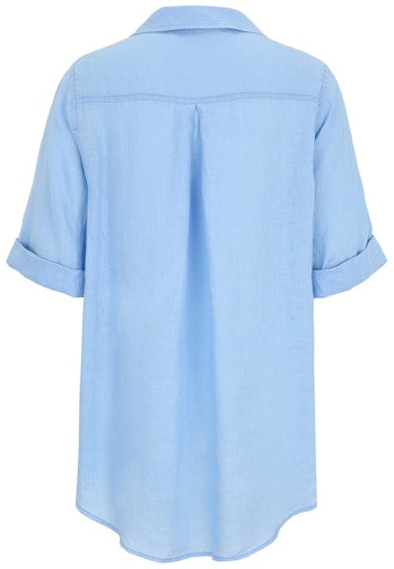 Blouses korte mouw blauw Doris Streich