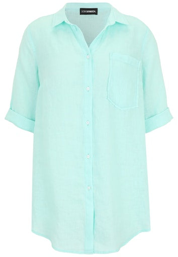 Blouses korte mouw groen Doris Streich