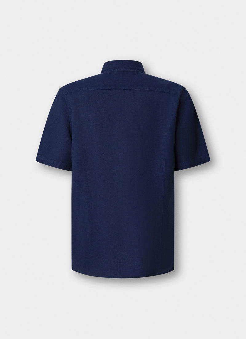 Hemden korte mouw navy Hackett London