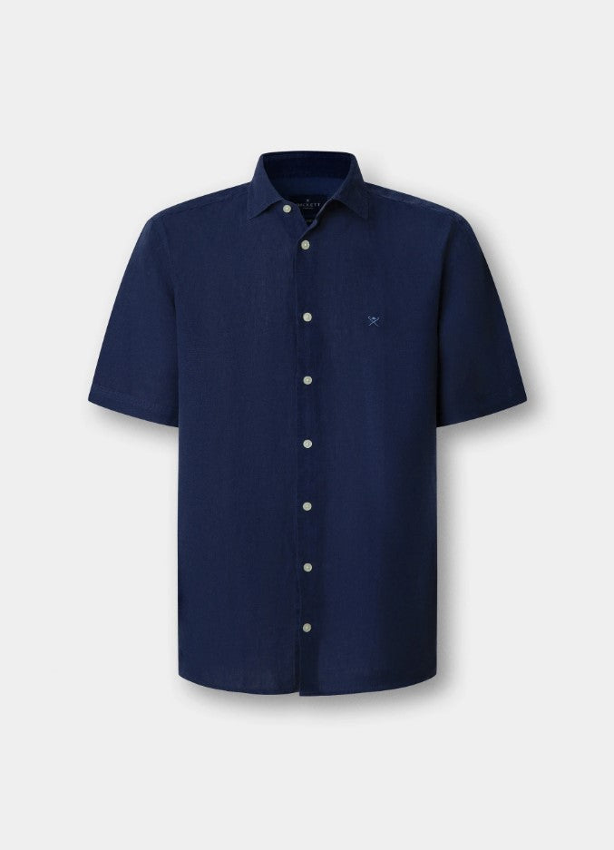 Hemden korte mouw navy Hackett London