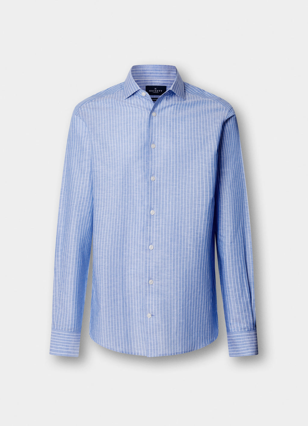 Hemden lange mouw blauw Hackett London