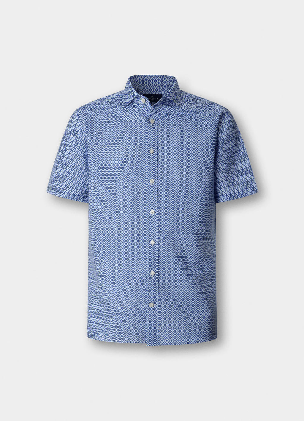 Hemden korte mouw blauw Hackett London