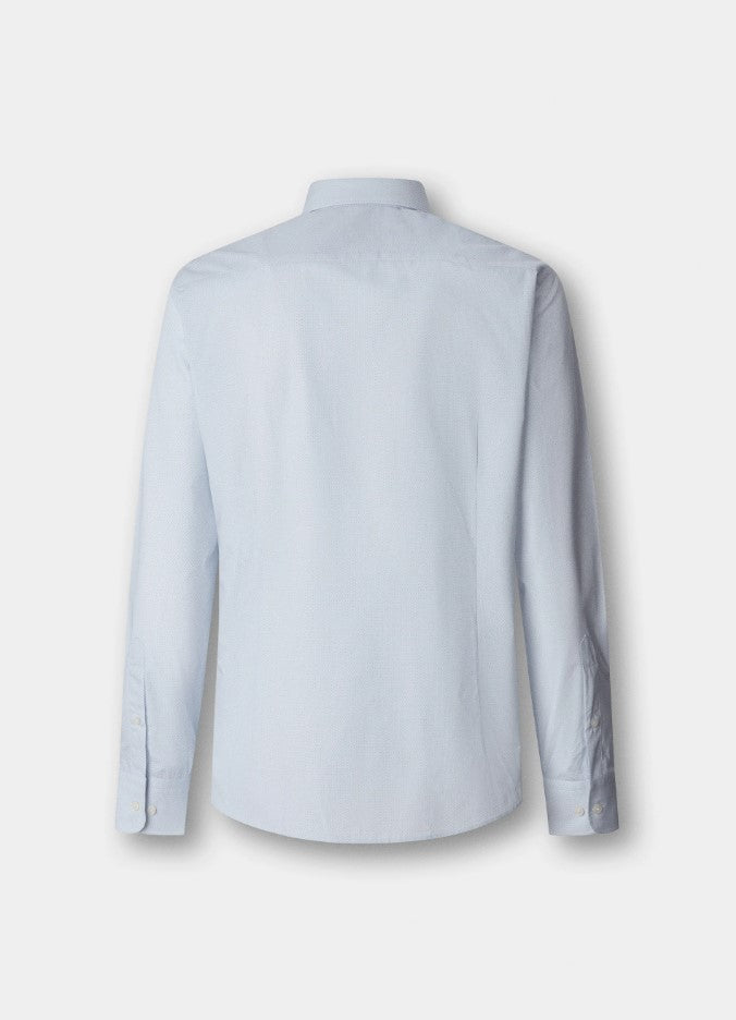 Hemden lange mouw blauw Hackett London