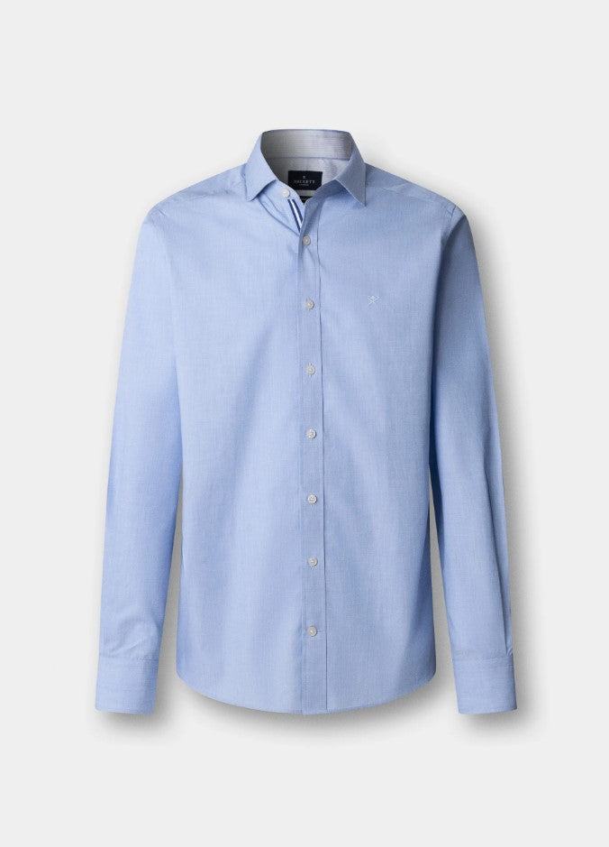 Hemden lange mouw blauw Hackett London