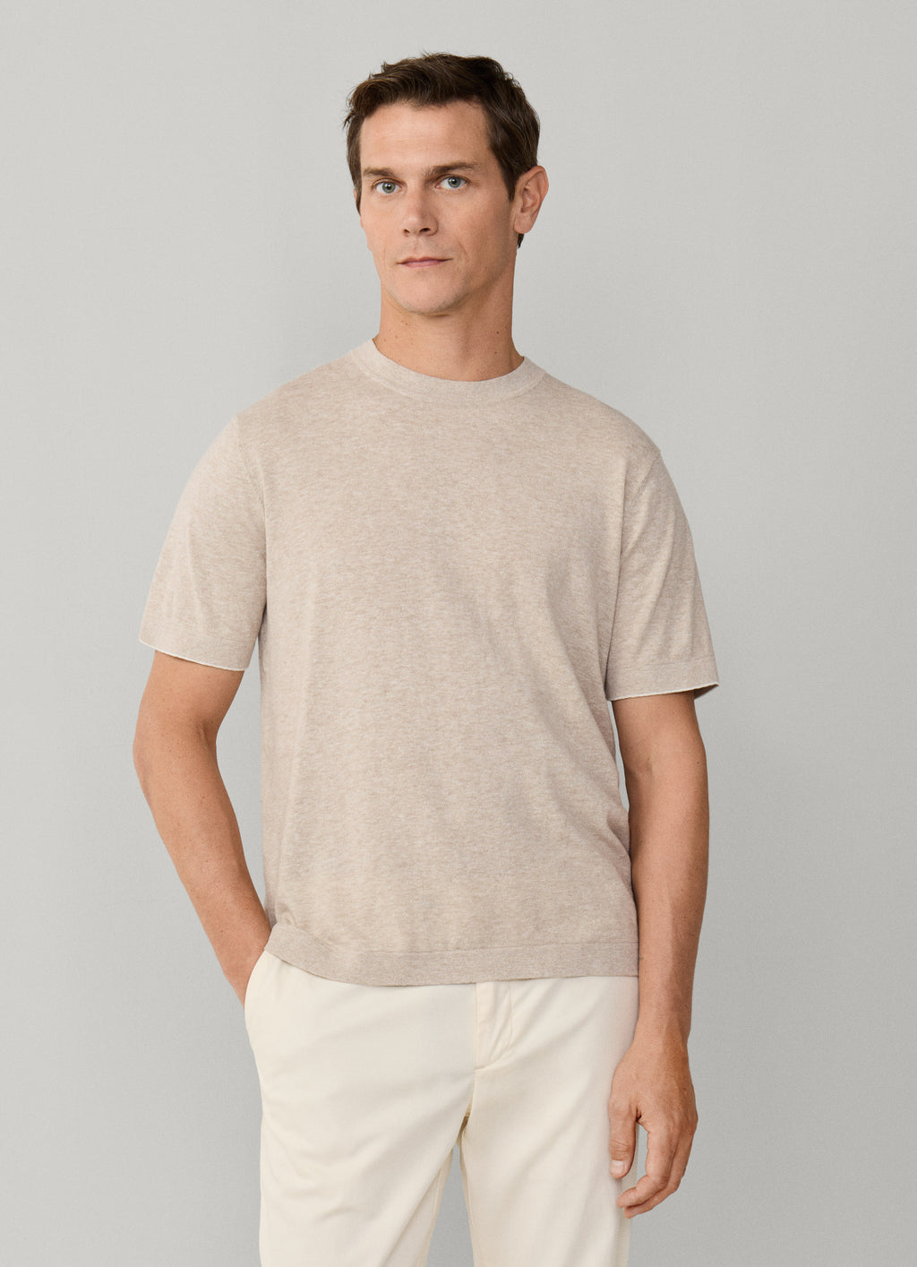 T-shirts korte mouw beige Hackett London