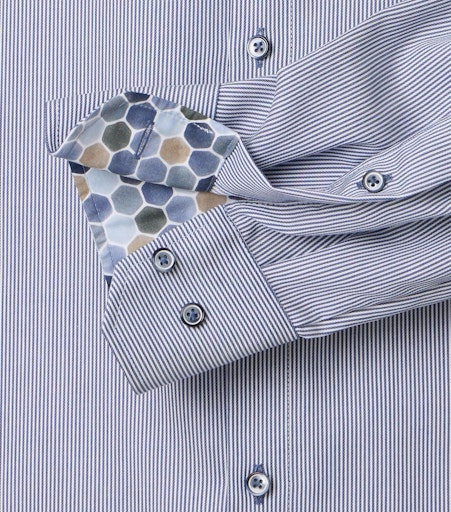 Hemden extra lange mouw blauw VENTI