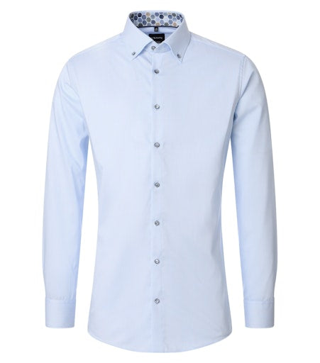 Hemden extra lange mouw blauw VENTI