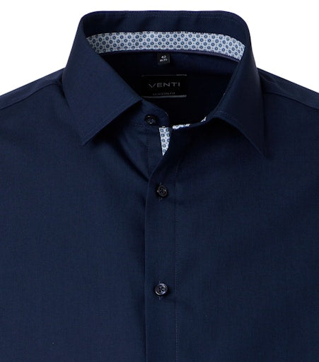 Hemden extra lange mouw blauw VENTI