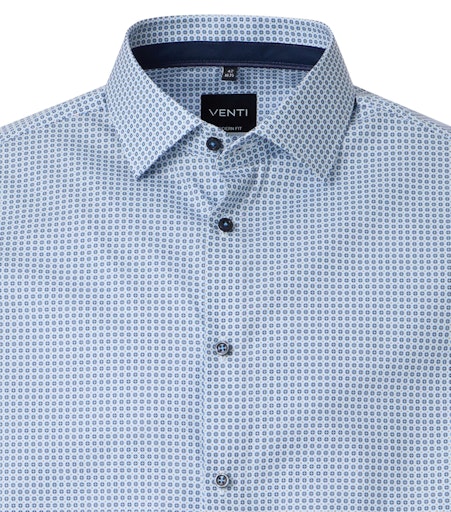 Hemden extra lange mouw blauw VENTI