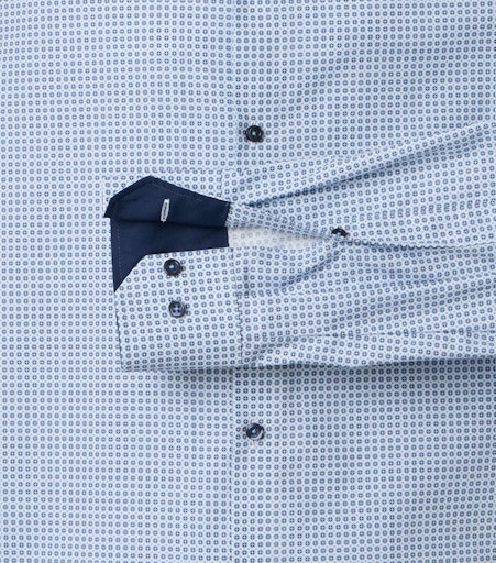 Hemden extra lange mouw blauw VENTI