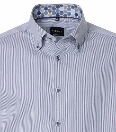 Hemden lange mouw blauw VENTI