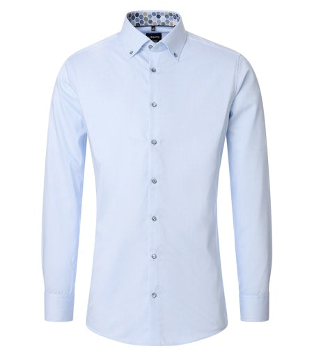 Hemden lange mouw blauw VENTI