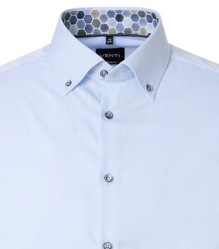 Hemden lange mouw blauw VENTI
