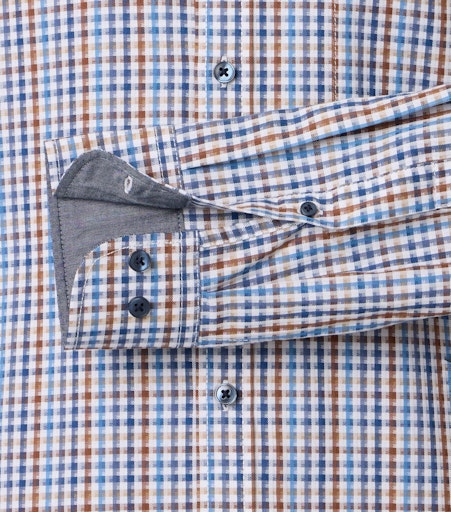 Hemden lange mouw blauw Casa Moda