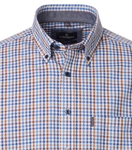 Hemden lange mouw blauw Casa Moda