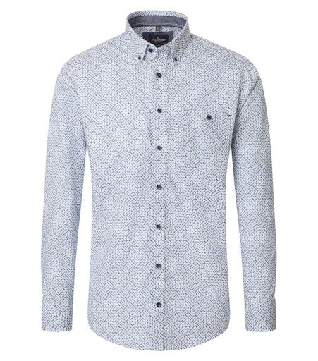 Hemden lange mouw blauw Casa Moda
