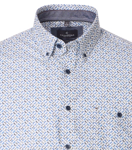 Hemden lange mouw blauw Casa Moda