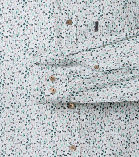 Hemden lange mouw groen Casa Moda