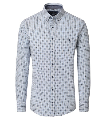 Hemden lange mouw blauw Casa Moda