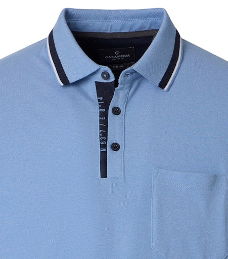 Polo's korte mouw blauw Casa Moda
